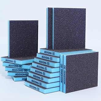 - 18pcs Sanding Sponge 60 grit Soft Sanding Block Washable and Reusable, Double-Sided Sponge Sanding Blocks Wet Dry Sandpaper Pad for Wood Metal FurniturePaint