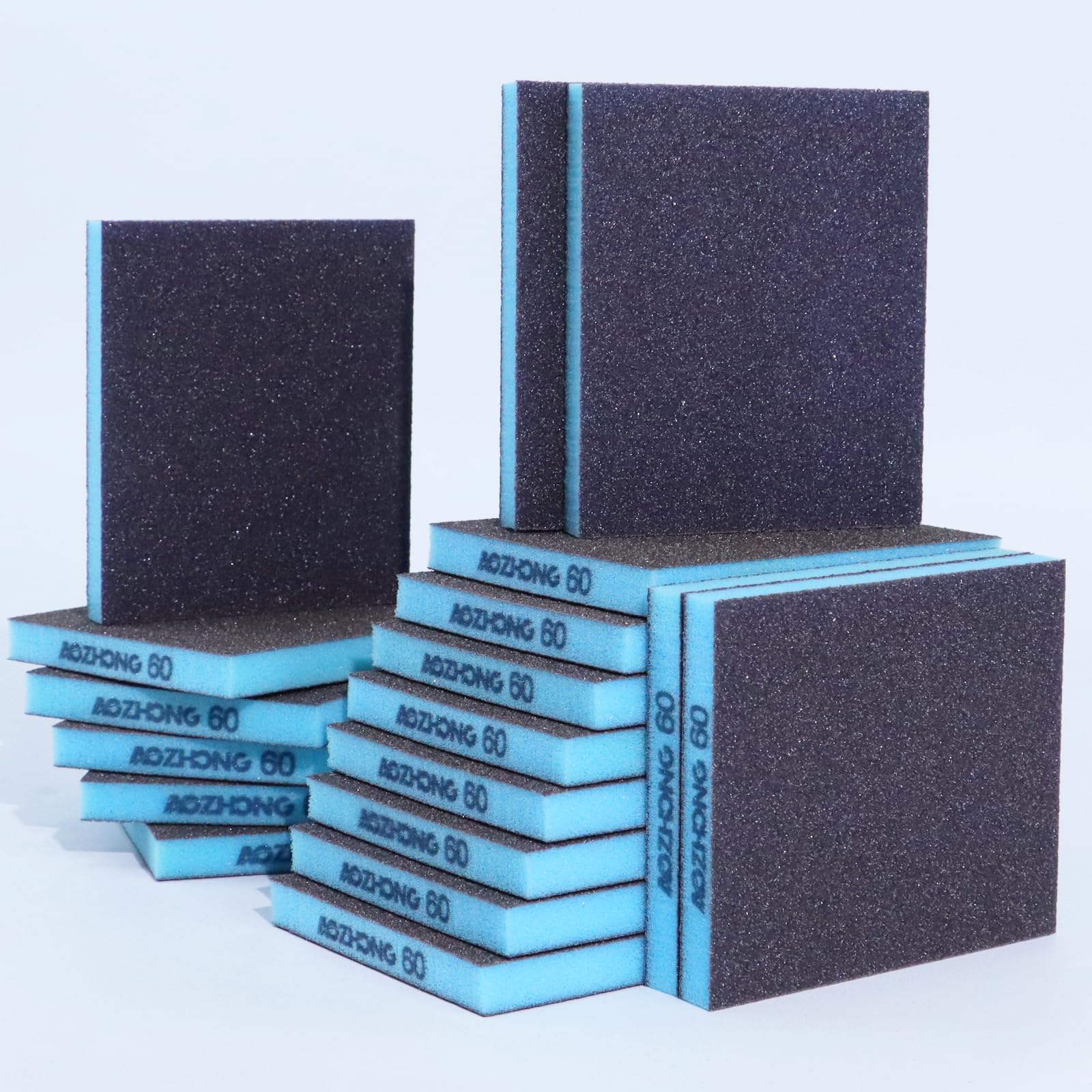 - 18pcs Sanding Sponge 60 grit Soft Sanding Block Washable and Reusable, Double-Sided Sponge Sanding Blocks Wet Dry Sandpaper Pad for Wood Metal FurniturePaint