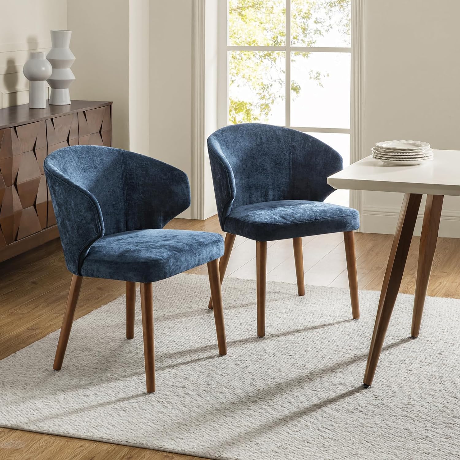 HULALA HOME Dining Chairs MidCentury Modern Upholstered
