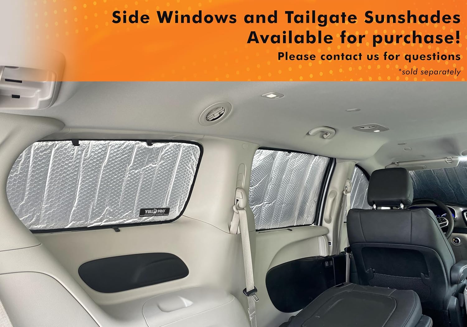 YelloPro Custom Fit Automotive Reflective Front Windshield Sunshade for 2017 2018 2019 2020 2021 2022 2023 2024 2025 Chrysler Pacifica Minivan, Hybrid, LX, Touring, Touring L, Touring L Plus, Limited