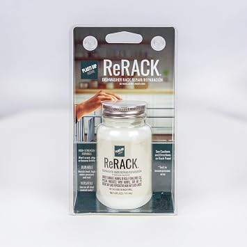 Plasti Dip ReRACK 4 oz White Dishwasher Rack Repair Coating Flexible Rubber Touch-Up Paint for Rusted Racks, Waterproof, Heat-Resistant, Easy Brush-On Application