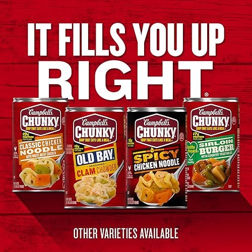 Miniatura 39 de Campbell's Sopa gruesa, sopa de almejas sazonadas OLD BAY, lata de 18 onzas (caja de 12)