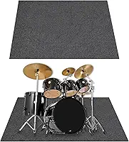 CIEOVO Tapete de tambor com fundo antiderrapante 120 x 180 cm, tapete de tambor à prova de som, para acessórios de bateria elétrica, tapete de brincar ao ar livre, playhouse, tapete de atividades