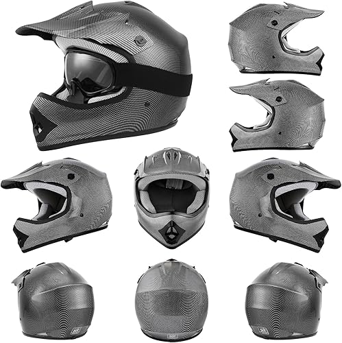 Miniatura 10 de TCMT DOT Motocross ATV Dirt Bike MX Motocicleta Jóvenes Niños Offroad Street Casco de cara completa Equipo Combo Guantes Gafas
