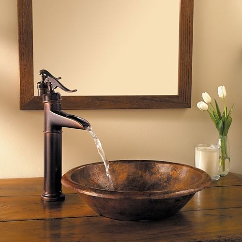 Miniatura 4 de Pfister LG40YP0U Ashfield Grifo de baño de un solo recipiente de control en bronce rústico, modelo de eficiencia hídrica