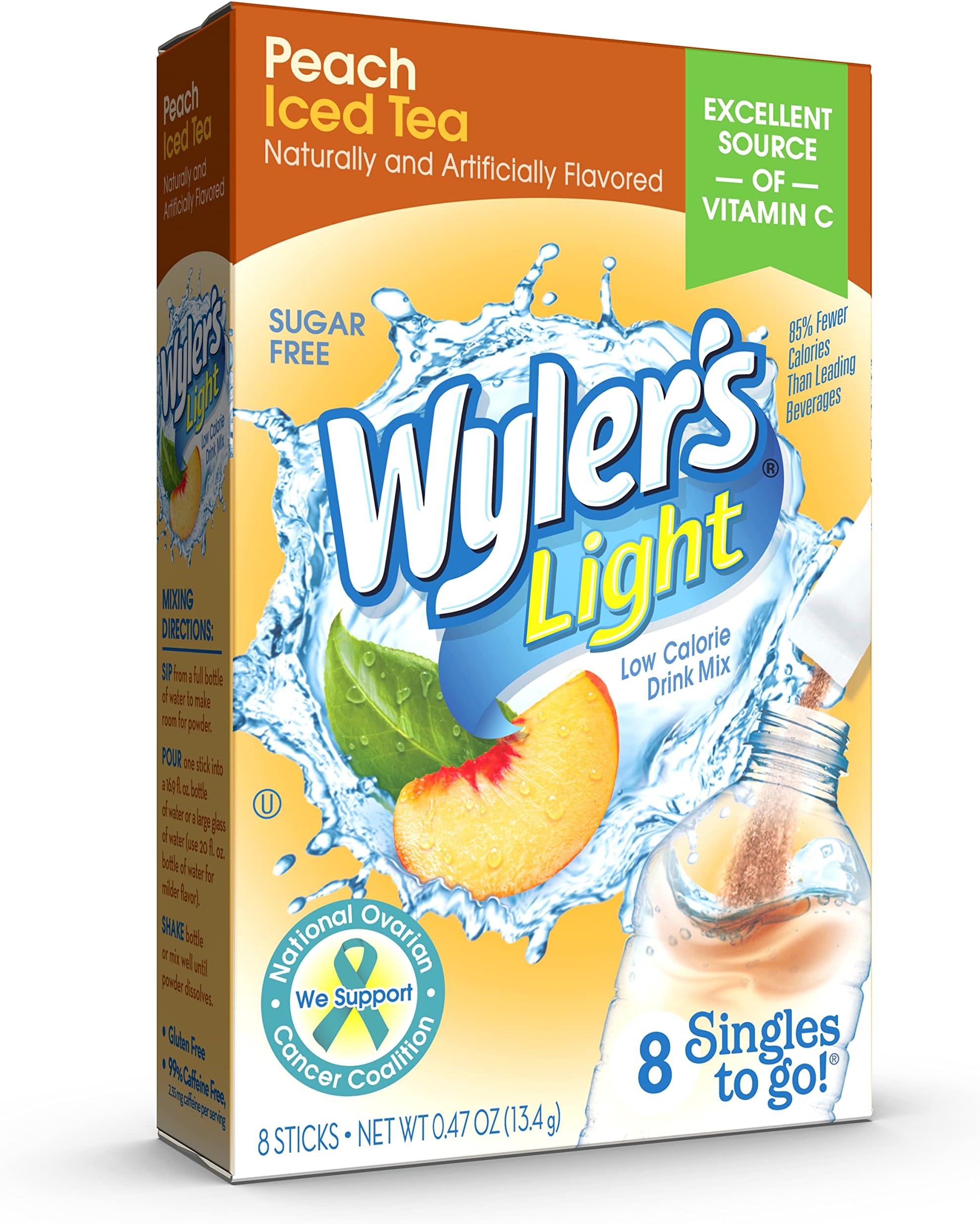 Peach Iced Tea Singles To Go Drink Mix, 8 CT