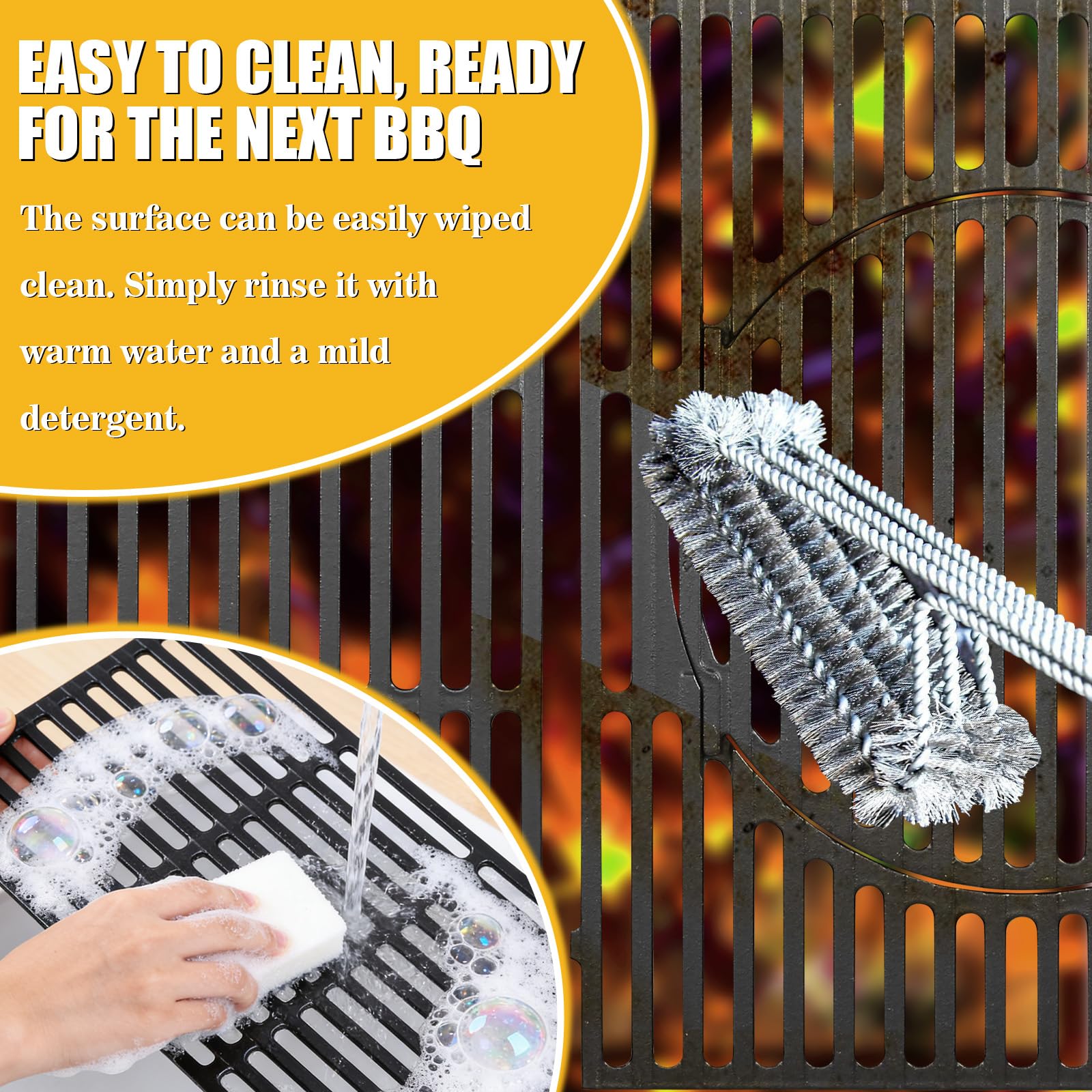 GFTIME Gusseisen Grillrost 41,5 x 59cm für Enders Chicago 3, Switch Grid Rost-in-Rost System für Enders Chicago 3, Grillrost Ersatzteile