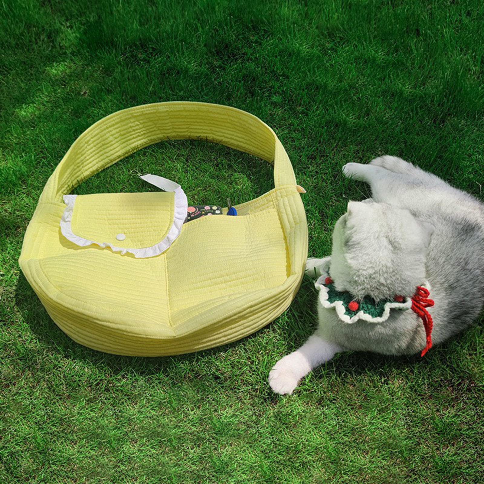 Bolsa de Transporte para Mascotas - Bolsa de Viaje para Perros y gatos, Bolsa Tipo Bandolera para gatos, Bolsa de Transporte para Perros, cómodas Bolsas de Hombro de Malla Suave y Transpirable