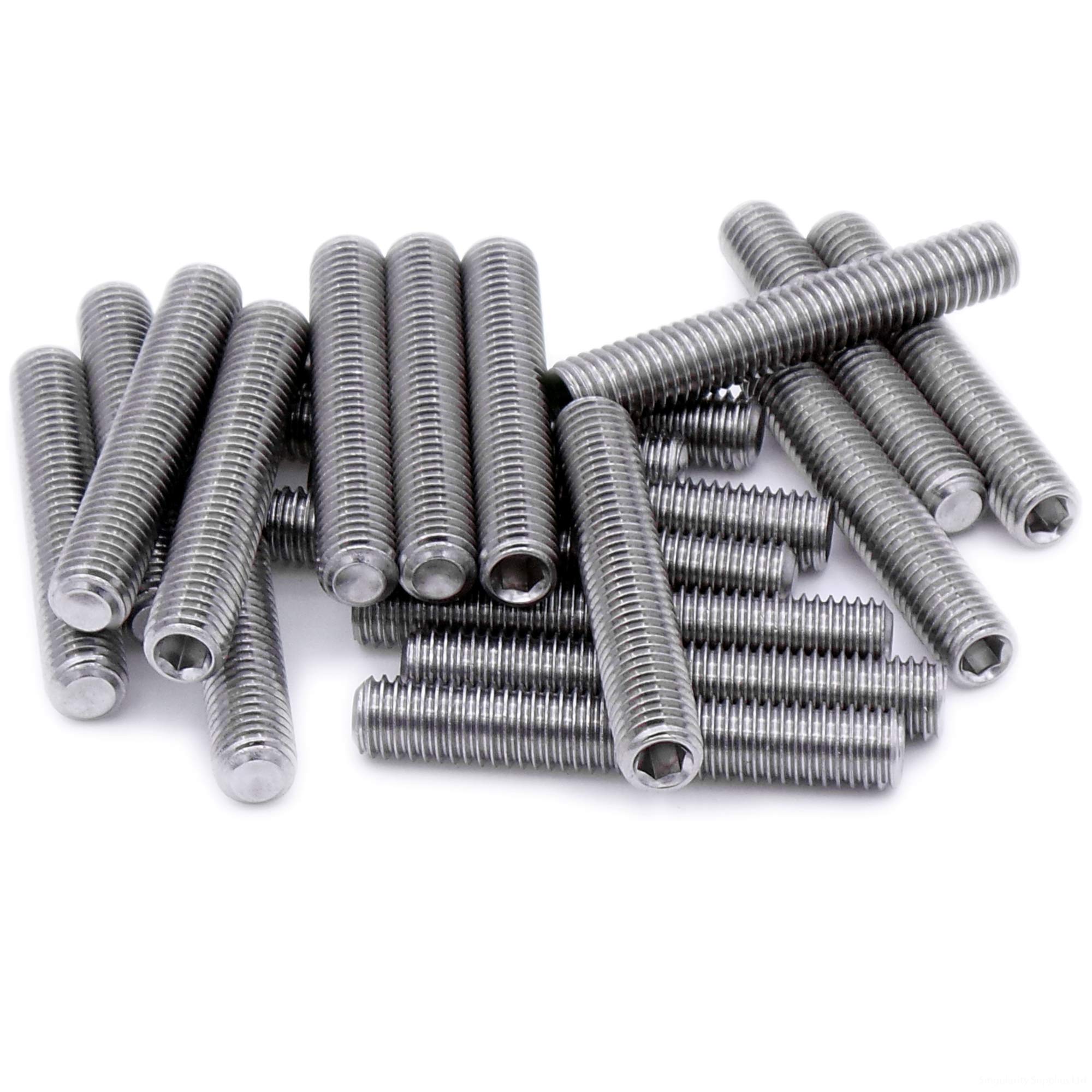 M5 (5mm x 20mm) Hex Socket Grub Screw (Cup Point) - Stainless Steel (A2) (Pack of 20)