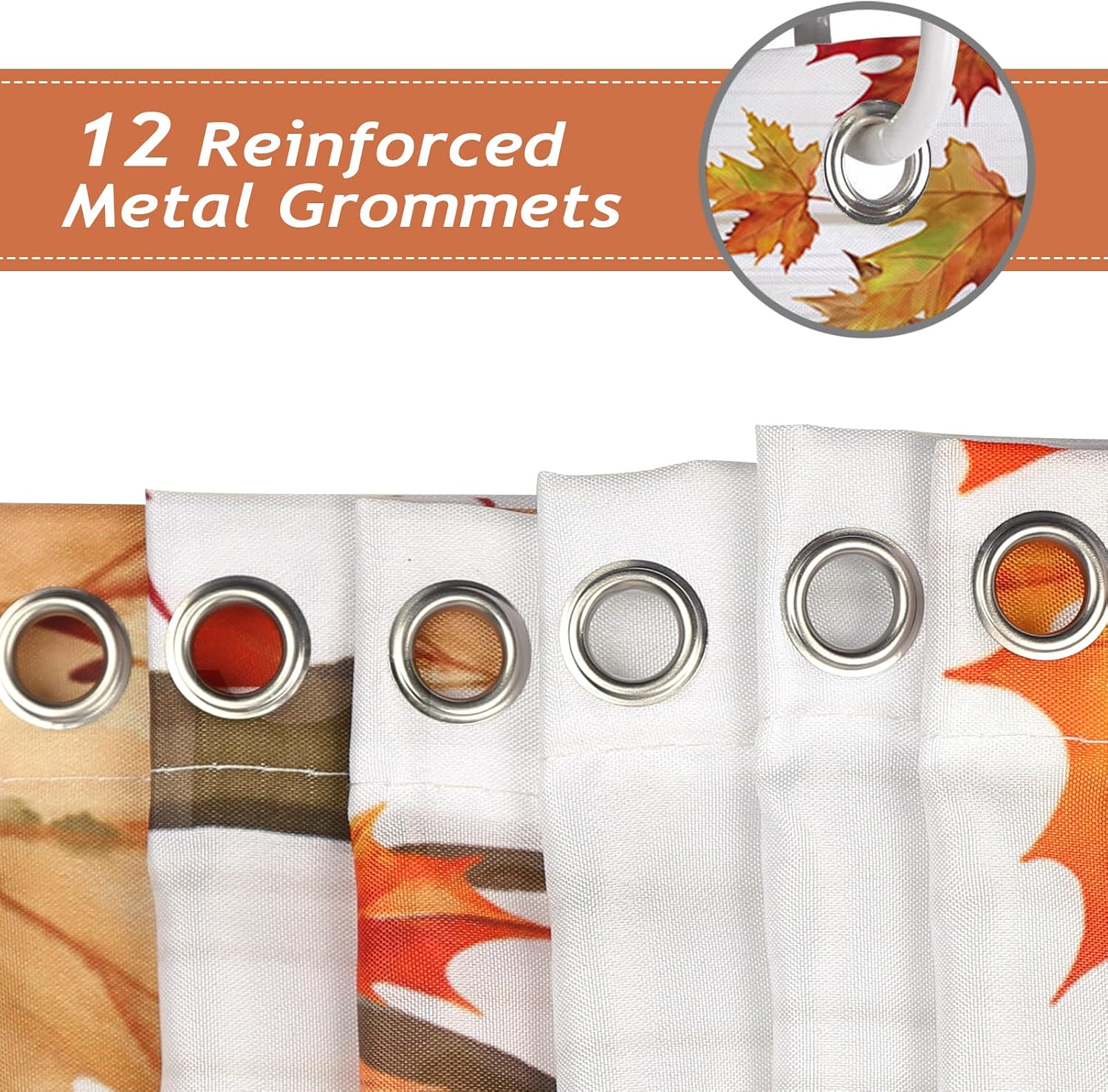 Bonhause Fall Gnome Shower Curtain 72x72 Inch