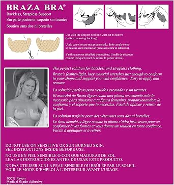 Braza - Self Adhesive Disposable Backless Strapless Bra - 10 Pairs