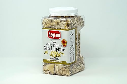 Nagrani Champiñones Shiitake secos en rodajas, 4 onzas (paquete de 12)