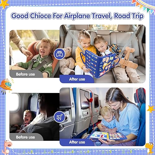 Miniatura 4 de Juguete Montessori de tablero ocupado para niños y niñas, regalo de cumpleaños de 1, 2, 3, 4 años, 10 páginas, juguetes esenciales de viaje para