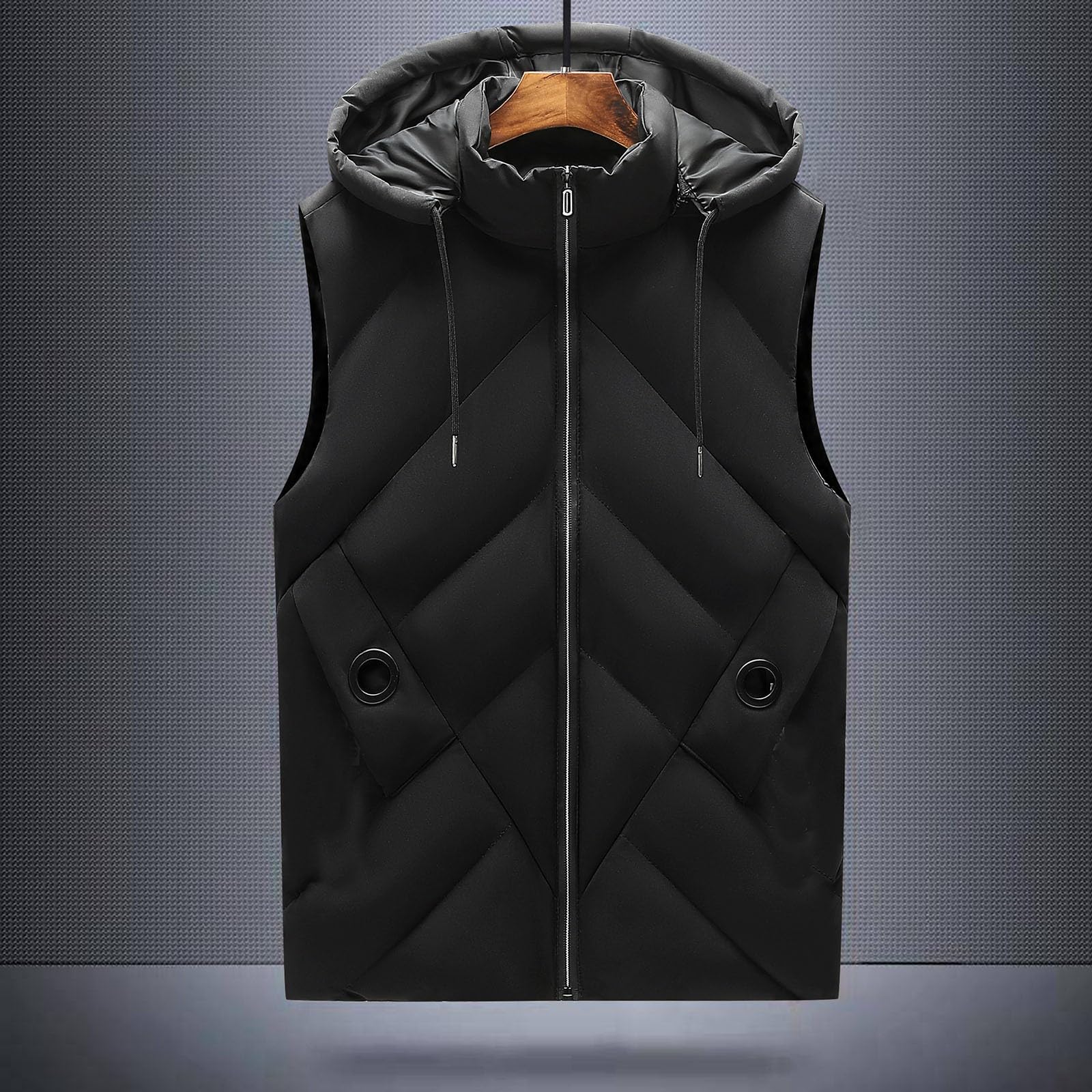 Gilet da uomo con cappuccio, trapuntato, estivo, leggero, in lino | Giubbotto per attività all'aperto, da moto, in pile, impermeabile, con papillon, in pelle bovina