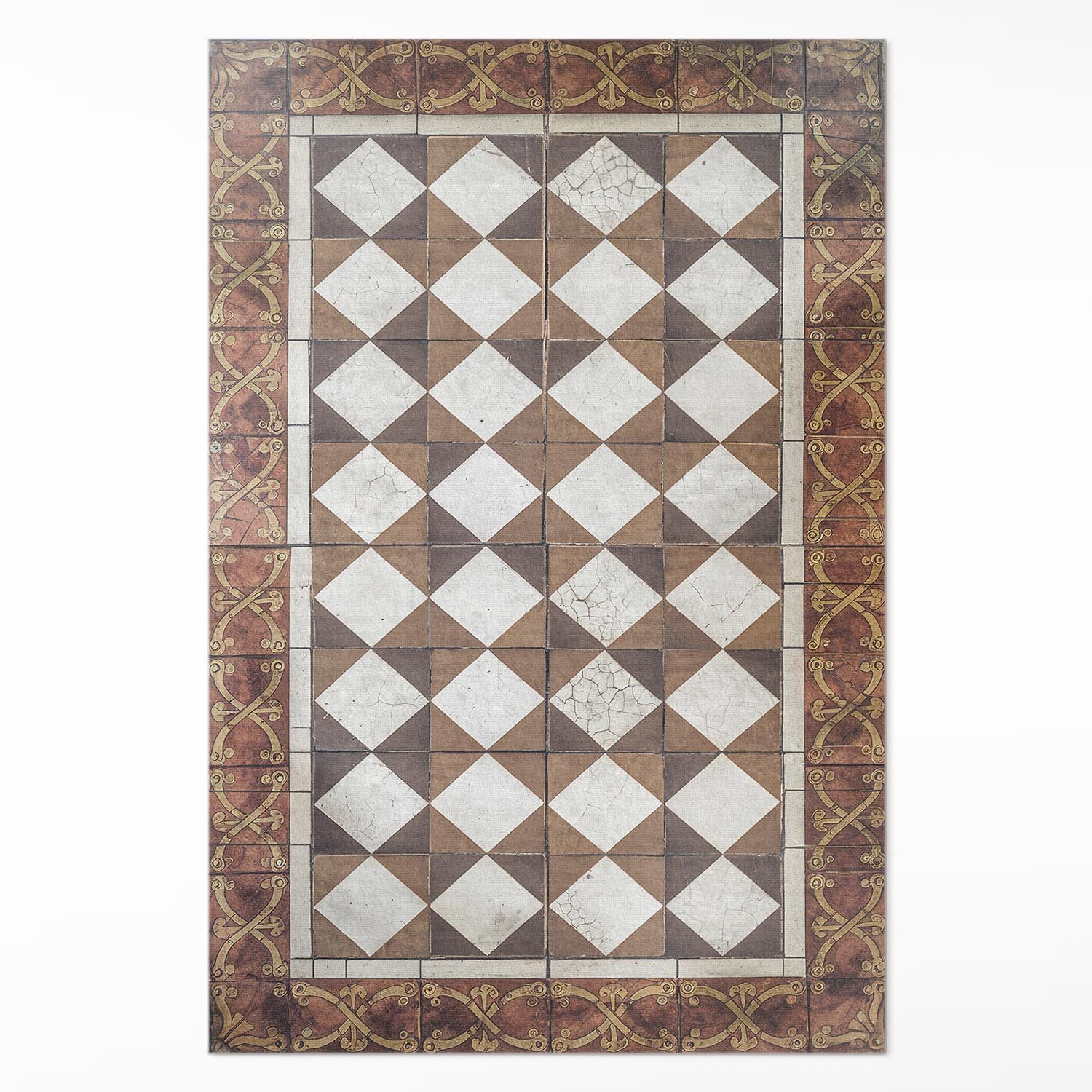 Tapis en vinyle cuisine et salon rectangle deco maison Floorart