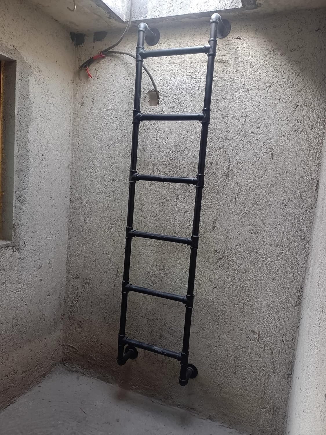 AviiSo Scaletta per Letto per tetto/garage esterno, Scale sospese fissate al muro, Scaletta per letto a castello con raccordi, Carico 150 kg(Black,3.3ft/100cm/39.4in)