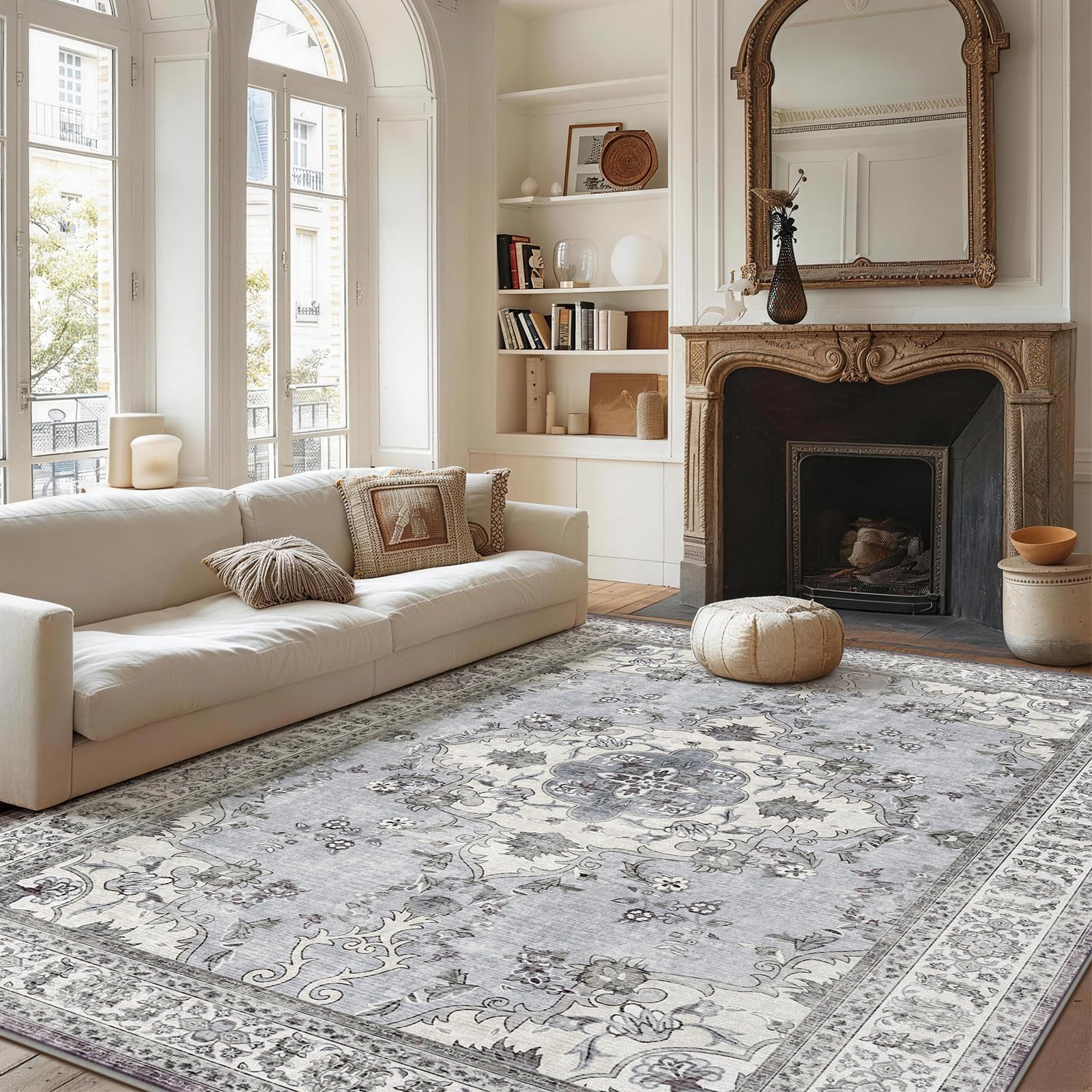 BYBSRLL Vintage Teppich Wohnzimmer 90x150 cm