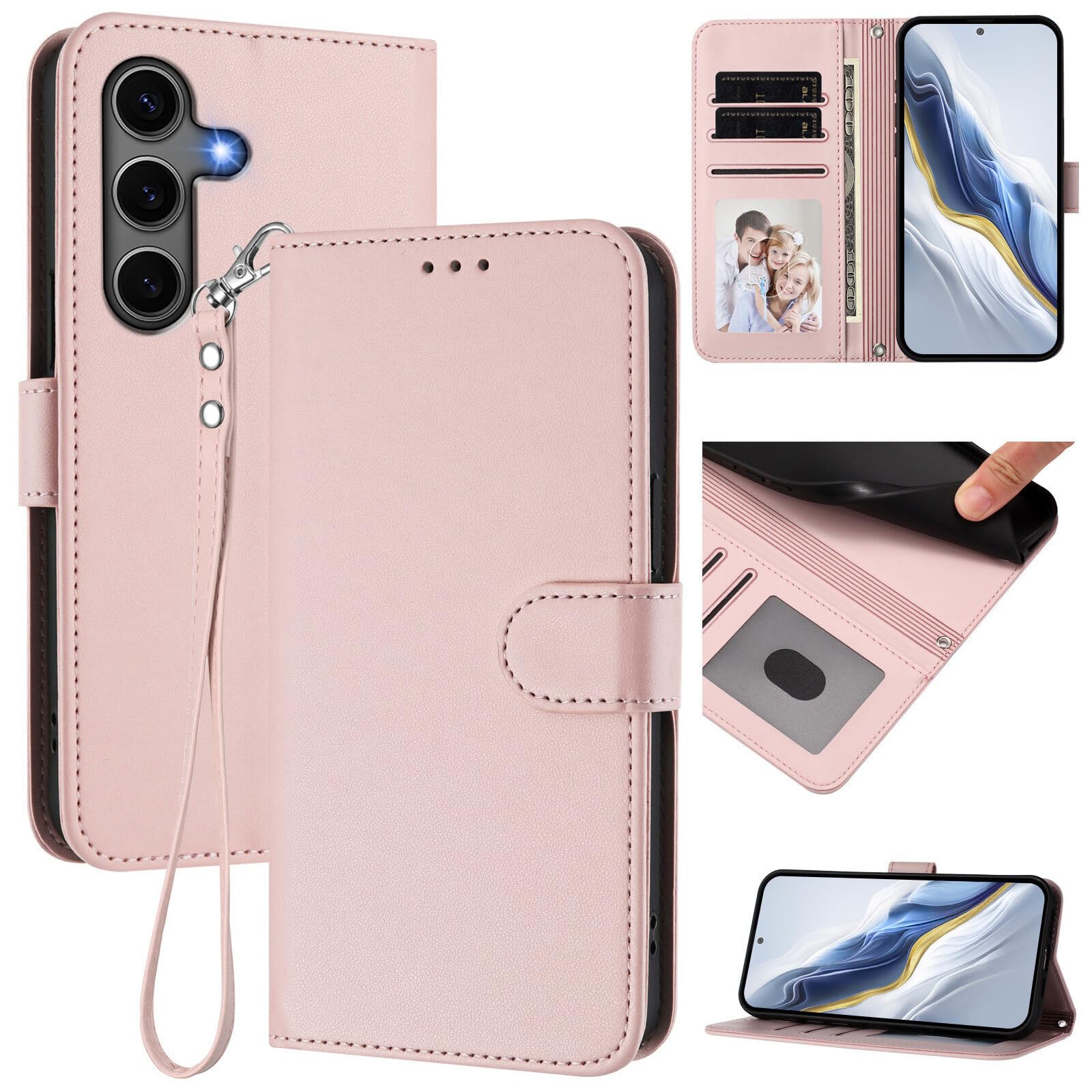 Generic Étui compatible avec Samsung Galaxy S20 Ultra (couleur : bleu foncé) Portefeuille en cuir uni de qualité supérieure avec fermeture magnétique