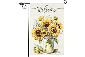 Sunflower Welcome Garden Flag