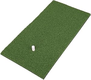 LOVE&PI Residential Golf Mat 12”x24” Practice Hitting Mat with Rubber Tee Holder and Plastic Tees for Home Use, Backyard, Outdoor