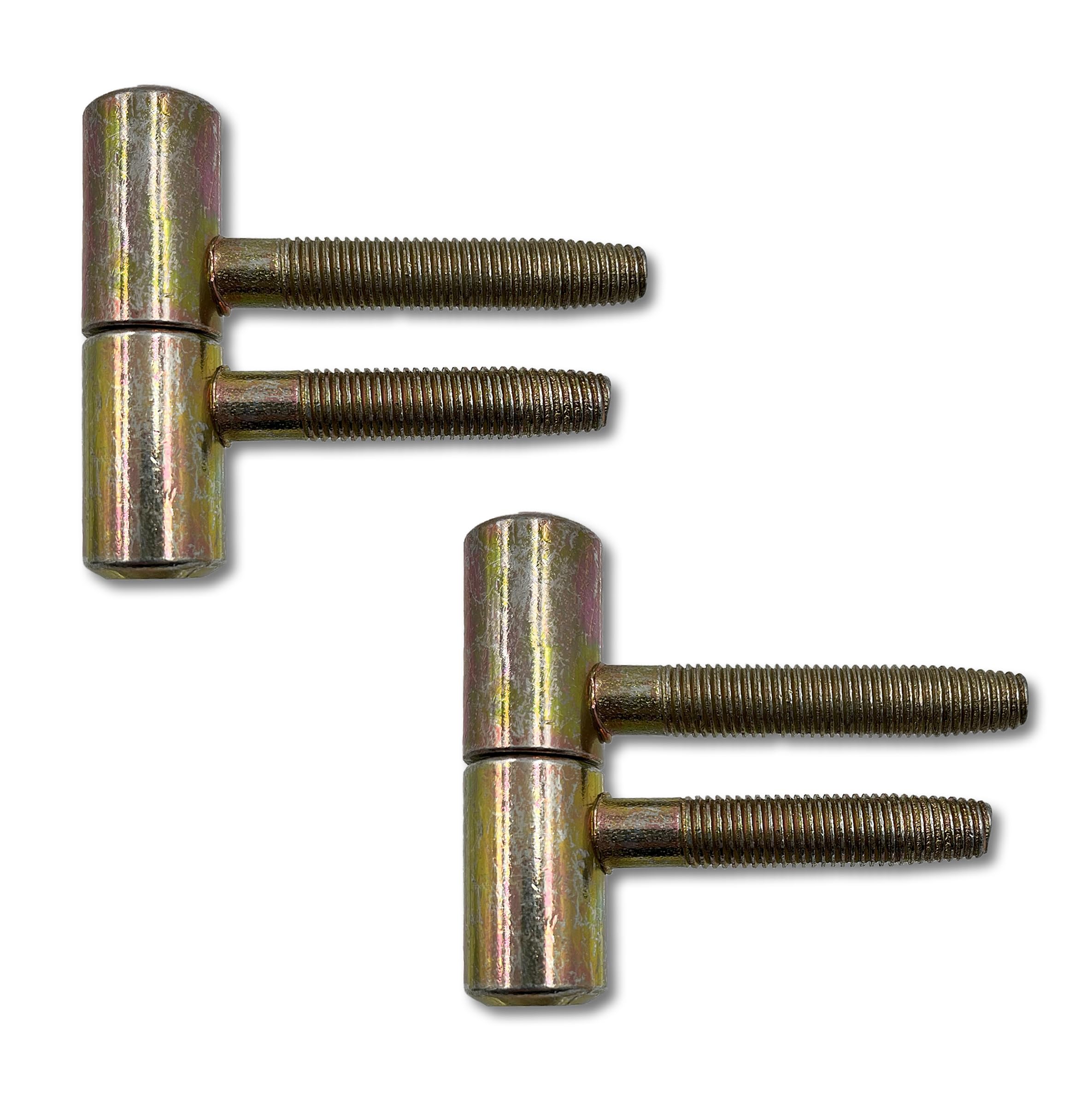 Door Hinge 2-Piece Drilling Tape Diameter 16 mm - Renovation Tape for Rebated Wooden Doors, Matte Nickel Plated Metal, Load Capacity 40 kg, Pack of 2 - Hinge for Interior Doors & Wooden Frames (2