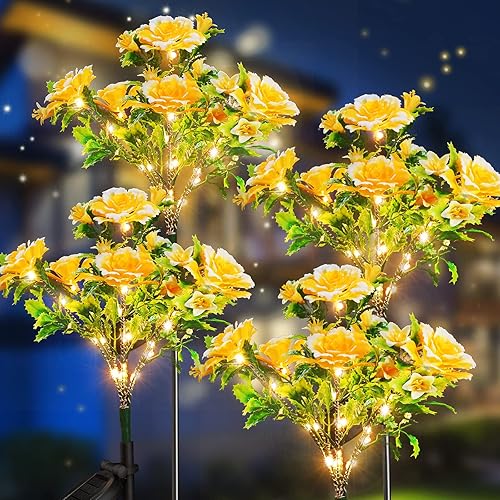 Neporal Solar Garden Lights Outdoor Waterproof IP65 4PK Dusk to