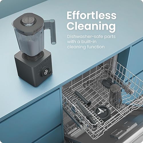 Miniatura 10 de Chefman Obliterator - Batidora de encimera de 48 onzas para batidos, motor de 1380 W para triturar hielo, nueces y frutas congeladas con hoja de