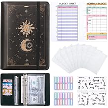 Bienbee Budget Binder A6 Binder with Zipper Envelopes, Money Organizer, Cash Budget Planner with Cash Envelope for Saving Money for Girls Women