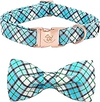 Vista 16 de Collar para perro Elegant Little Tail con moño, estampado de pepinillos, collar de moño lindo para perros pequeños