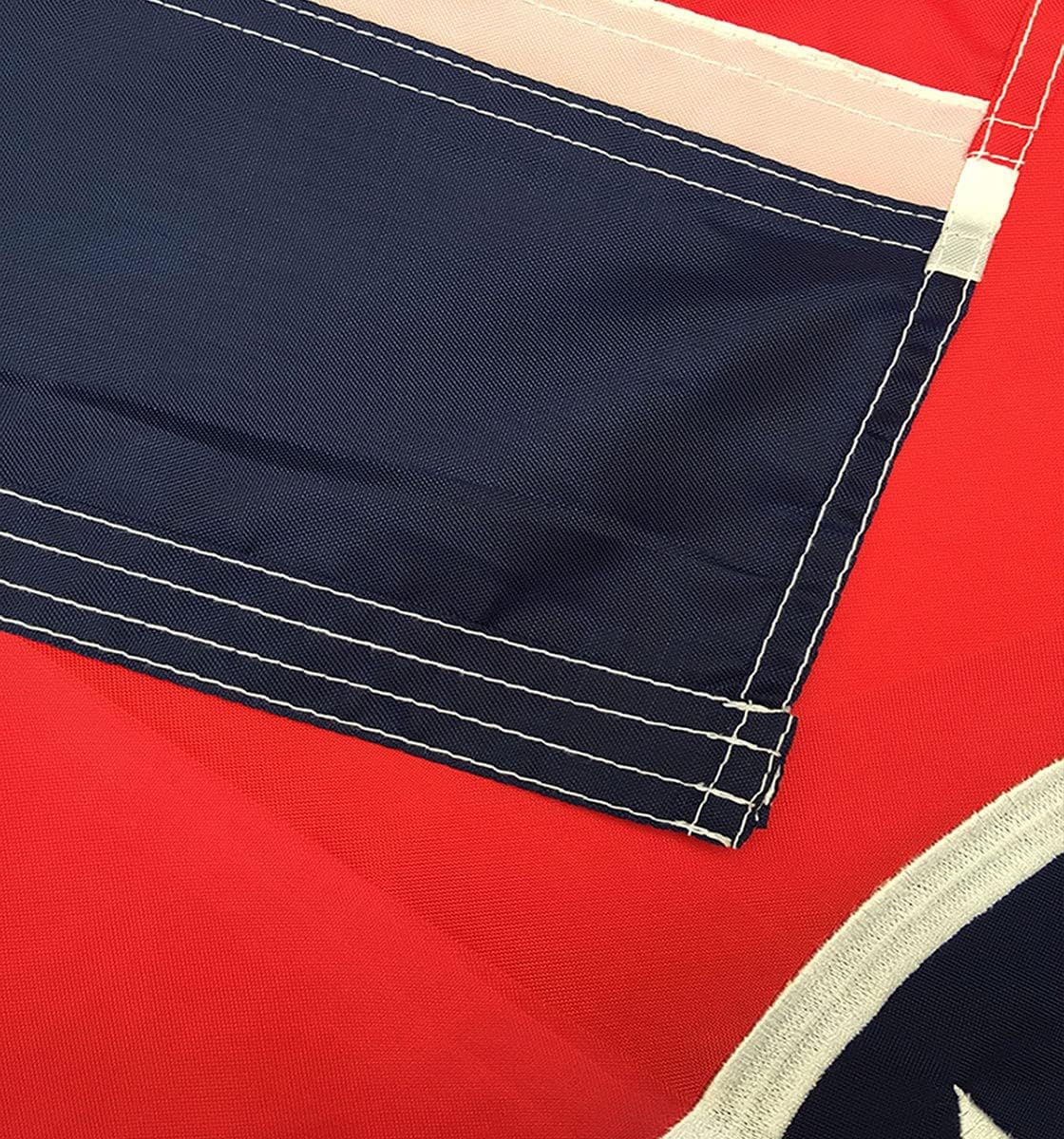 Tennessee State Flag 3x5 Ft - Double Sided Embroidered, Heavy Duty Polyester, Sewn Stripes and Brass Grommetsand Waterproof UV Protected. All Weather American Tennessee Flags Banner Great for Ondoor and Intdoor Decor