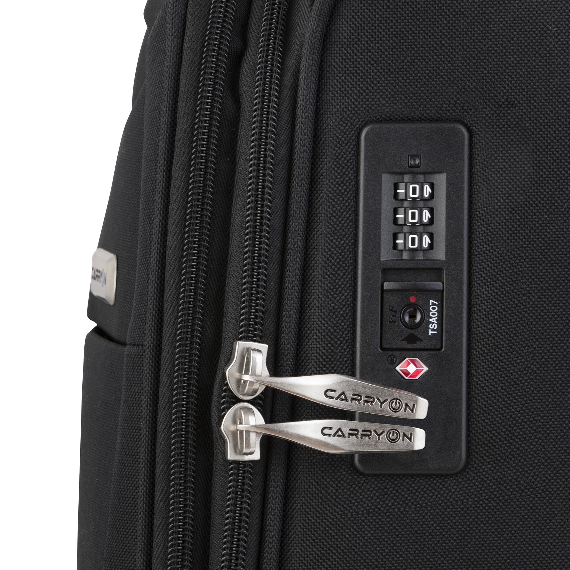 CarryOn Air – Miękka walizka kabinowa 55 cm, 41 l, lekka z zamkiem TSA (Czarny, Mały)