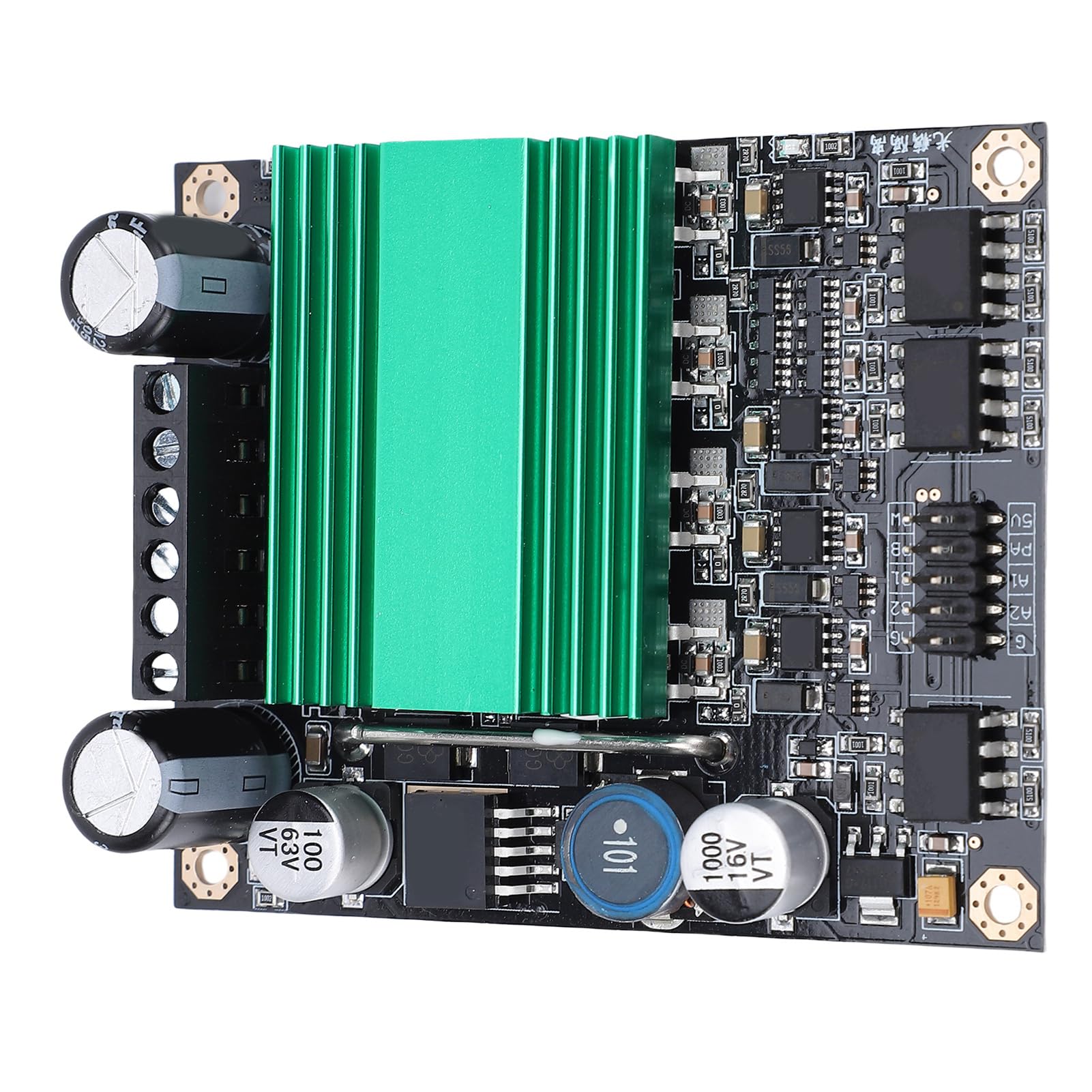 Modulo Driver Motore CC da 100 A, Controller A Ponte H A Doppio Canale con Dissipatore di Calore e Isolamento Optoaccoppiatore, Ideale per l'automazione Industriale di Robot Fai-da-te