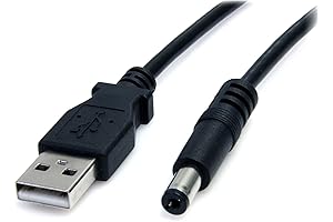 StarTech.com 3 ft USB to Type M Barrel 5V DC Power Cable:...