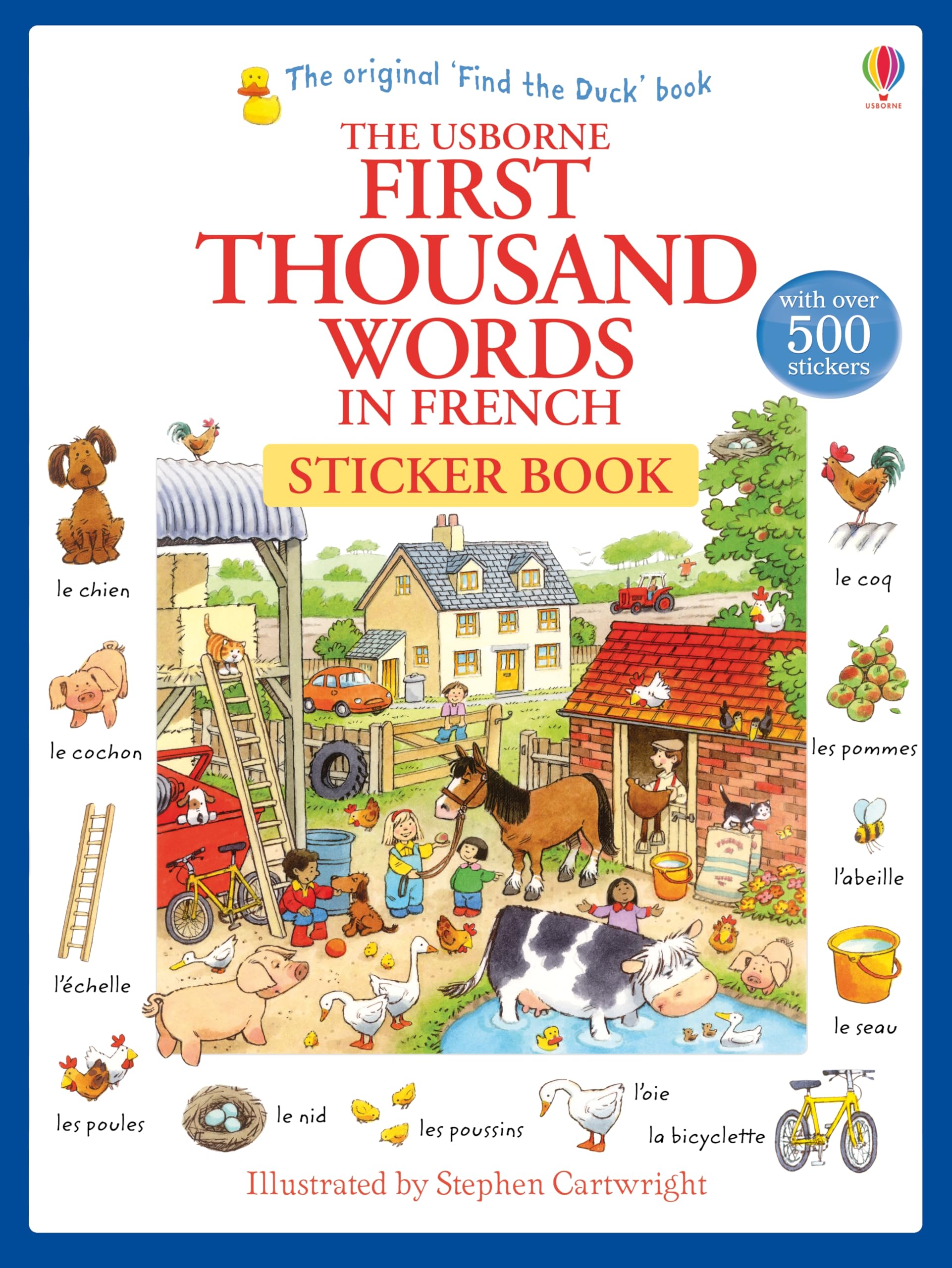 First Thousand Words in French Sticker Book by Heather Amery (Paperback Book)