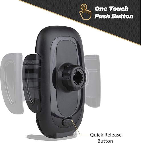 Miniatura 2 de Scosche SUHWD-XCES0 Select - Soporte de teléfono con ventosa para parabrisas o salpicadero para automóvil con palanca de bloqueo ajustable, botón de