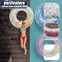 yayafunfun Fényes Úszógumi Szett 3 db - 70/90 cm Átmérőjű PVC Felfújható Úszógyűrű Gyerekeknek és Felnőtteknek, Medencébe, Strandra 3