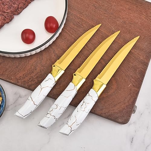 Miniatura 3 de Juego de Cuchillos de Cocina Antiadherentes con Bloque, Cuchillo de Carne Dentado, Cuchillo de Chef, Cuchillo de Pan, Tijeras, Afilador, 14 Piezas