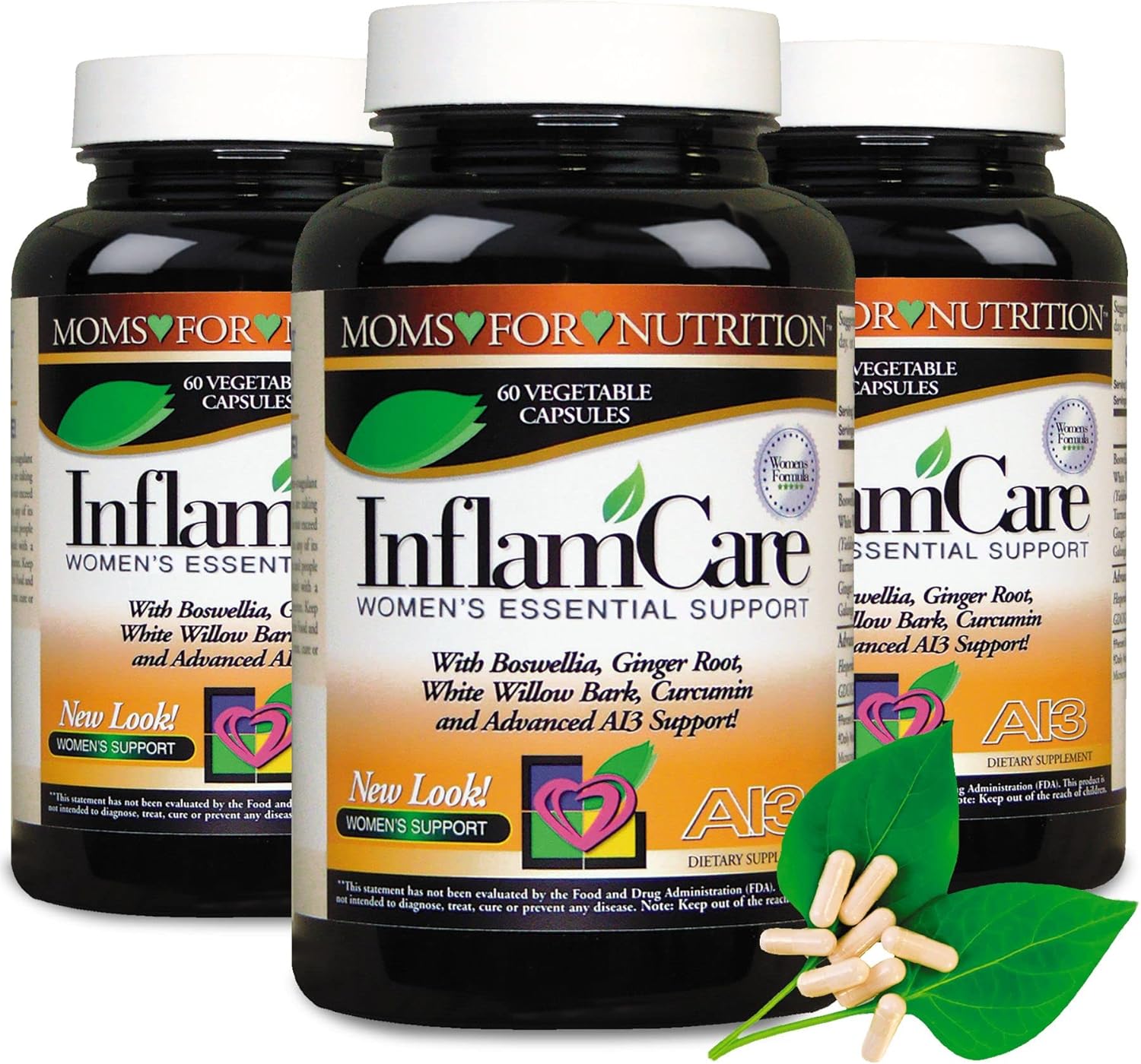 3 Bottles - InflamCare 3000MG Women’s Formula Gluten Free - 180 Count