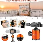 Trépied lourd de 80/85 pouces pour appareil photo et téléphone, trépied monopode de 85'', trépied vidéo pour caméras DSLR, jumelles, télescopes, trépied vidéo, tête à boule à 360 degrés, charge de 35 lbs
