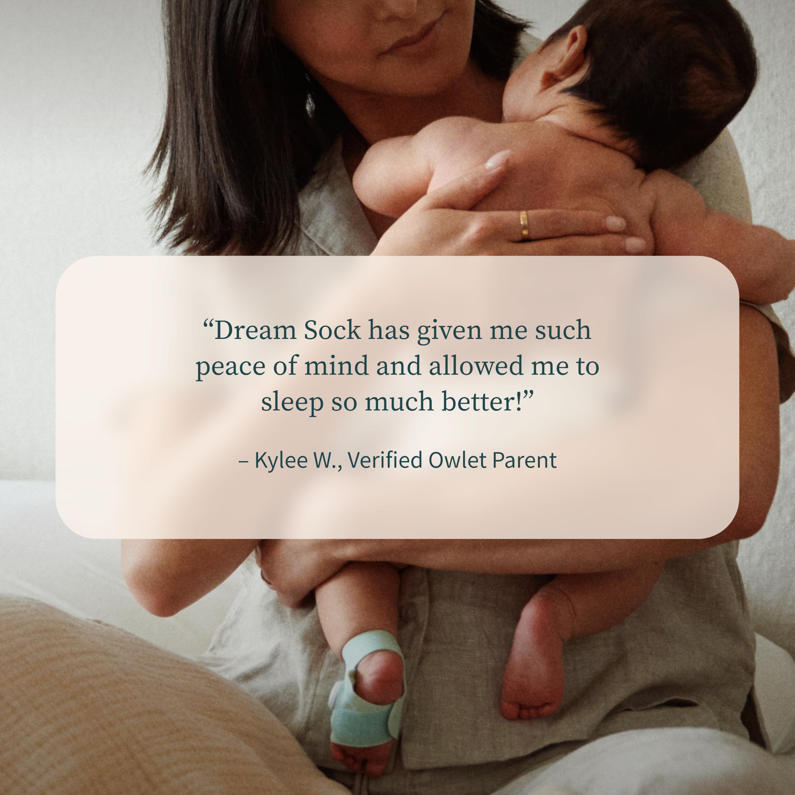 Owlet Dream Sock® - Smart Baby Monitor - Track Live Pulse (Heart) Rate, Oxygen in Infants | Dusty Rose — view 8