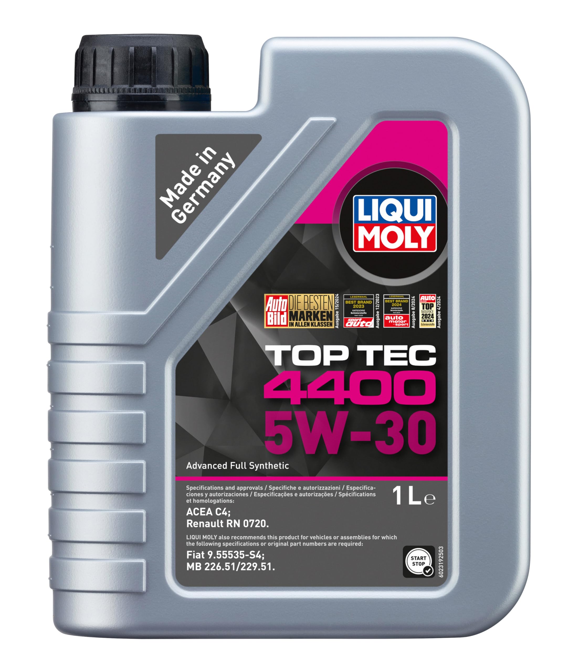 LIQUI MOLY Top Tec 4400 5W-30 | 1 L | Synthesis technology motor oil | SKU: 2319