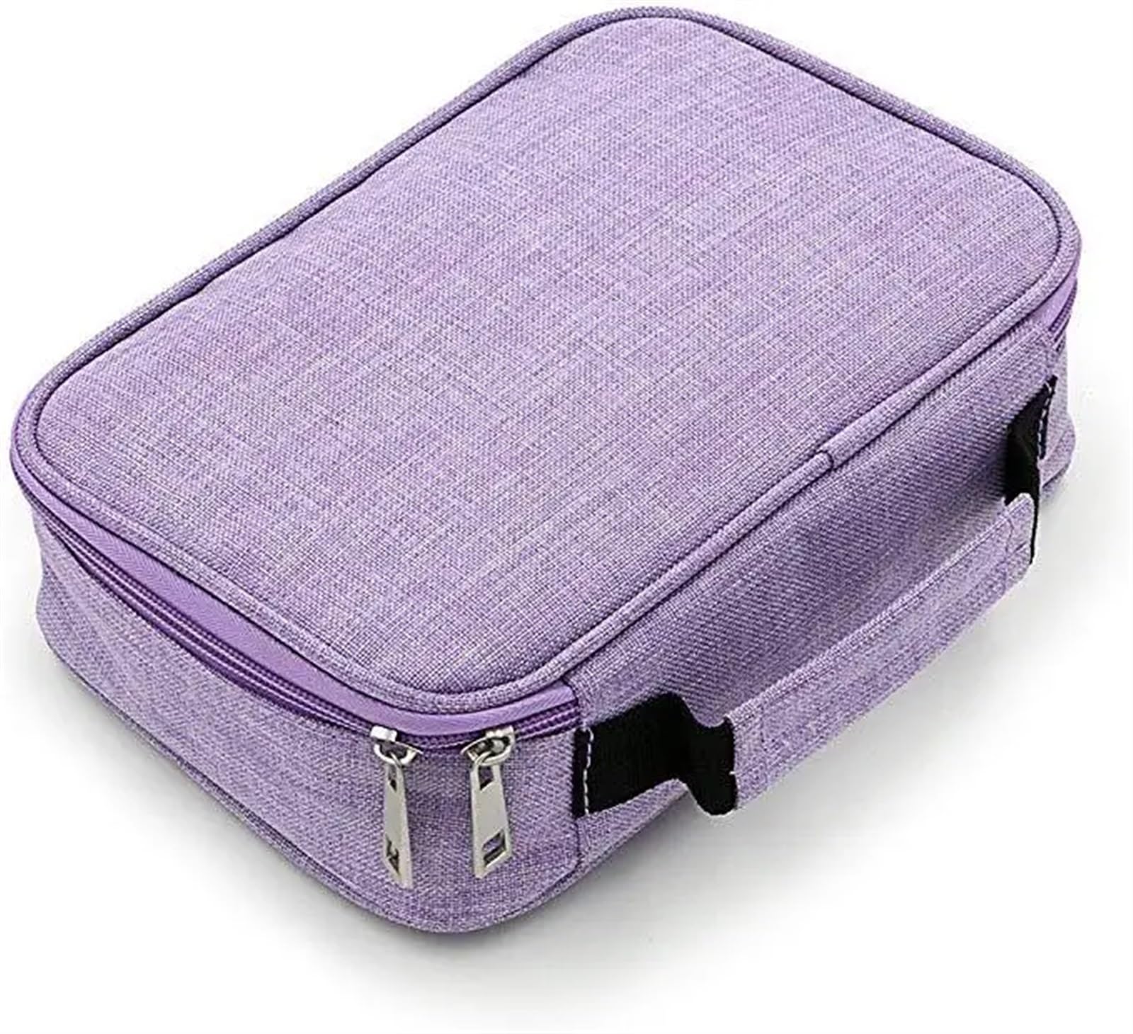 Astuccio portapenne, 72 scomparti multifunzionale grande capacità astuccio con tasca interna cerniera for piccoli accessori(PURPLE)