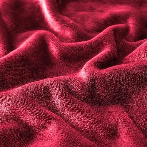 Vista 207 de IR Imperial Rooms Mantas Sherpa tamaño Queen – Mantas gruesas y cálidas para invierno, reversible, suave y esponjosa, tamaño Queen para cama, Morado