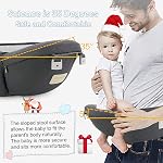 FRUITEAM 6-in-1 Porte-bébés avec tabouret de taille / siège pour l'allaitement, une taille convient à tous - Adapter aux nouveau-nés, aux nourrissons & Tout-petit (Gris foncé)
