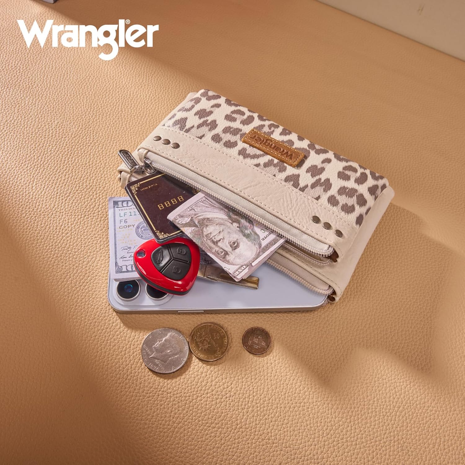 Montana West X Wrangler Large Women's Wallets Card Cases & Money Organizers Western Double Zipper Phone Clutch Wallet for Ladies Female - Image 4