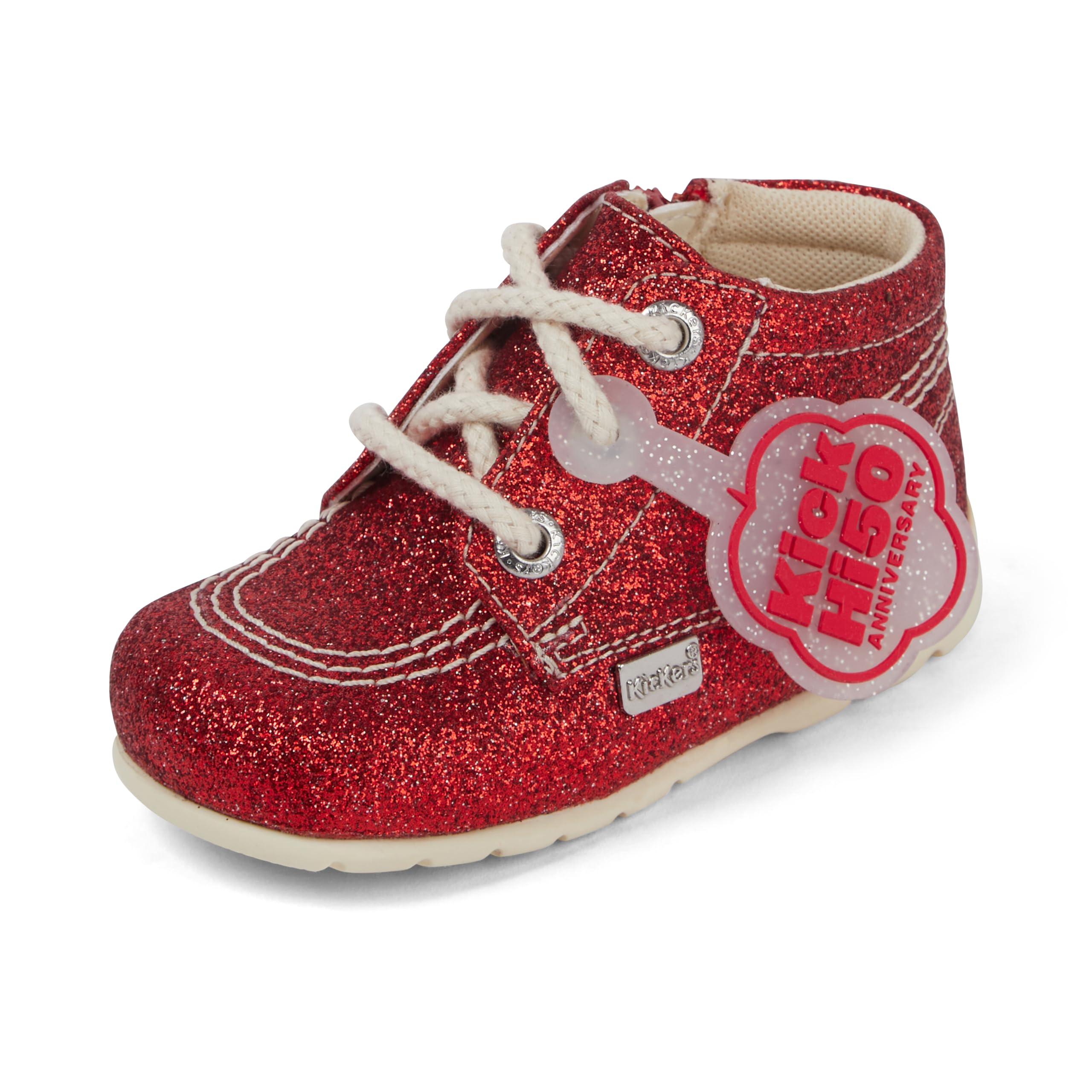 Kickers Kick Hi Baby Glitter Leather, Stivaletto Unisex-Bambini e Ragazzi
