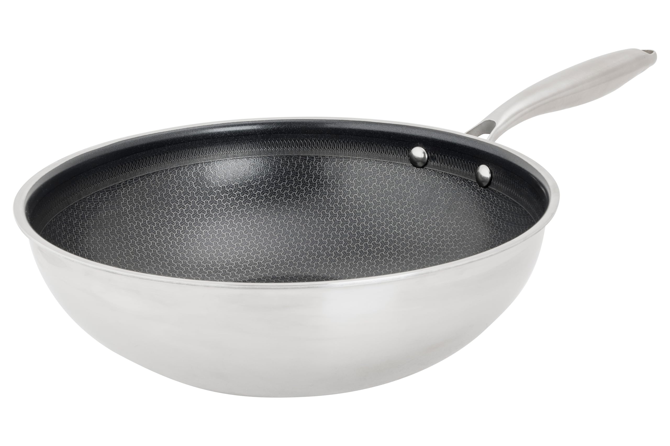 Cosy & Trendy Wok de acero inoxidable antiadherente Hexapro,D28Xh9 Cm-Todos los quemadores incluyendo Inducción