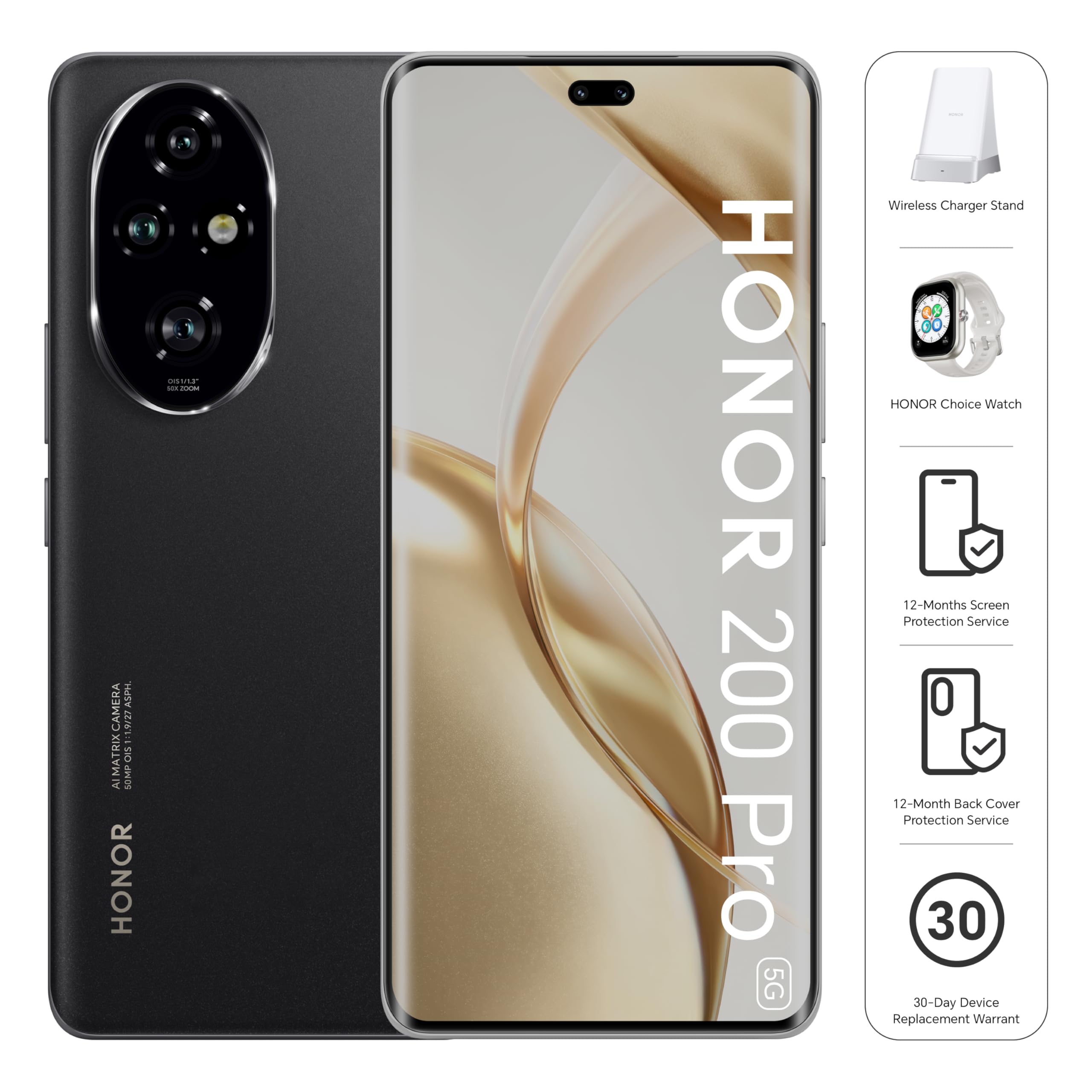 HONOR 200 Pro 5G Dual SIM 12GB RAM + 512GB Black With Free GIFTS