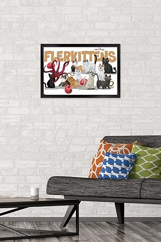 Miniatura 8 de Trends International Marvel The Marvels - Póster de pared de flerkittens, 34 pulgadas de largo x 22.4 pulgadas, versión enmarcada plateada Versión