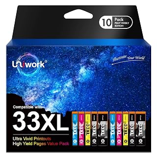 33XL Lot de 10 Cartouches d'encre compatibles avec Epson Expression Premium XP-7100 XP-540 XP-530 XP-640 XP-830 XP-900 XP-630 XP-635 XP-645 (Noir, Photo Noire, Cyan, Magenta, Jaune) - Amazon product rated Grade A